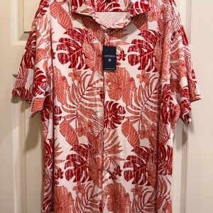 Daniel Cremieux Red and White Floral Men's Shirt